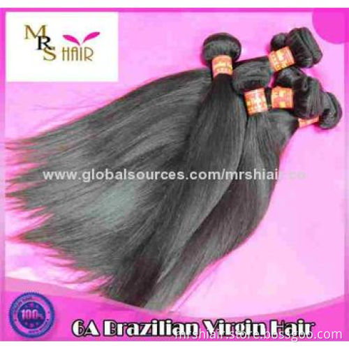 24-inch Natural Black Brazilian Virgin Hair Extensions